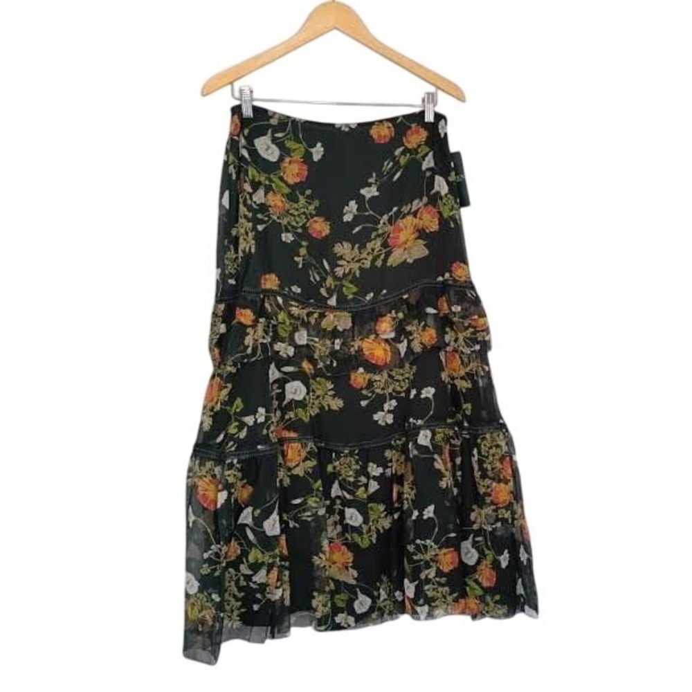 Lauren Ralph Lauren NWT Floral Tiered Maxi Skirt Cottagecore Boho 4 W29 $135 - Picture 2 of 14